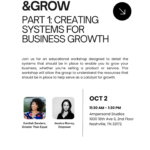 &Workshop: Creating Systems for Business Growth