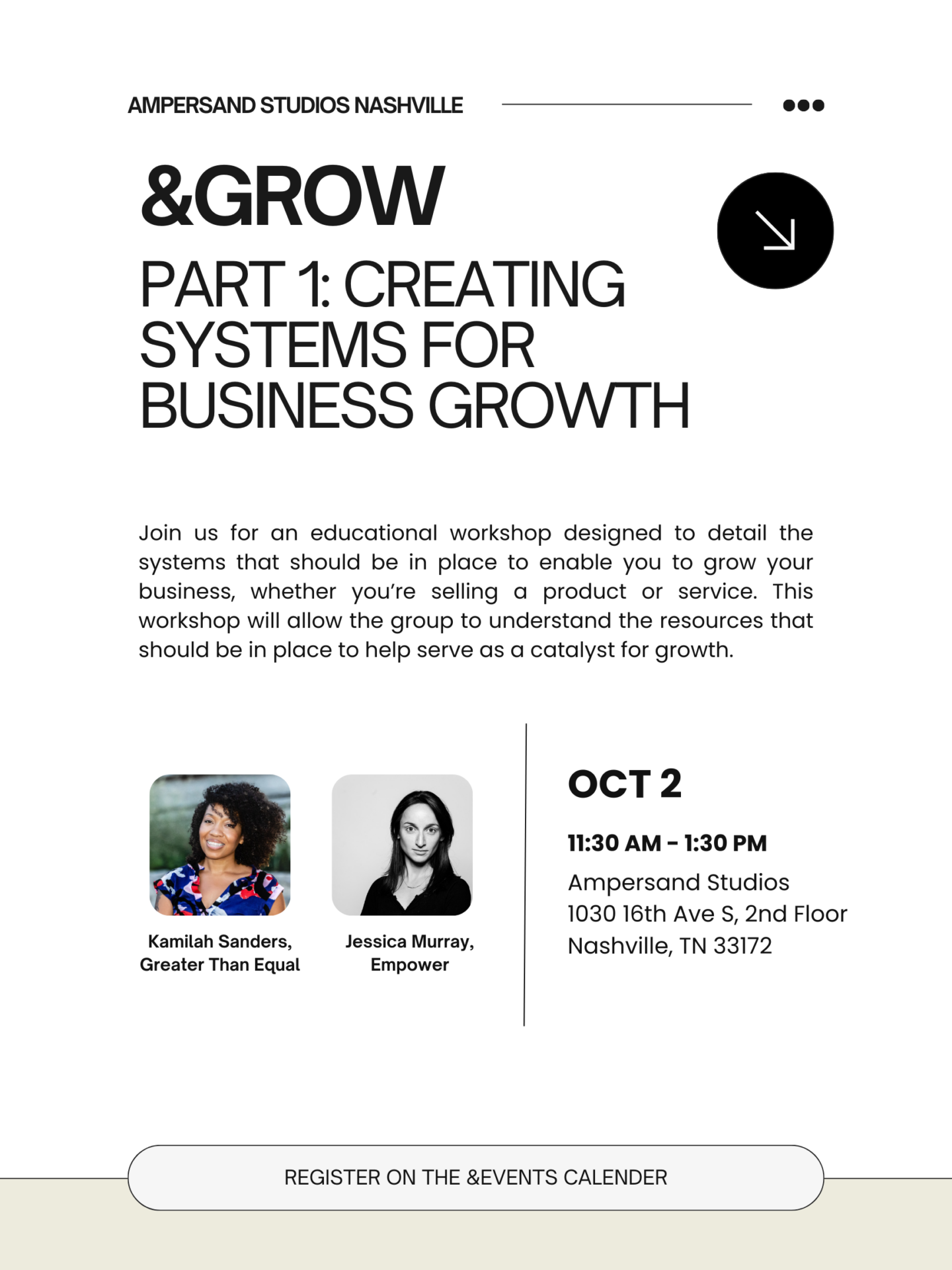 &Workshop: Creating Systems for Business Growth