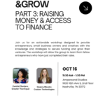 &Workshop: Raising Money & Access to Finance