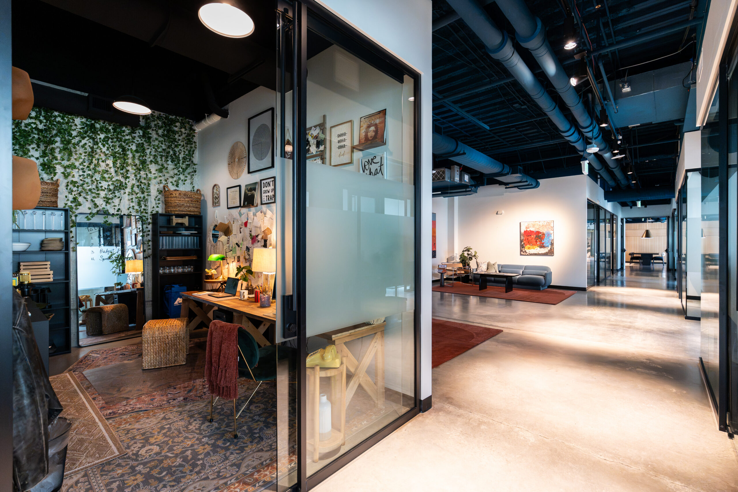 2-PERSON OFFICE staged